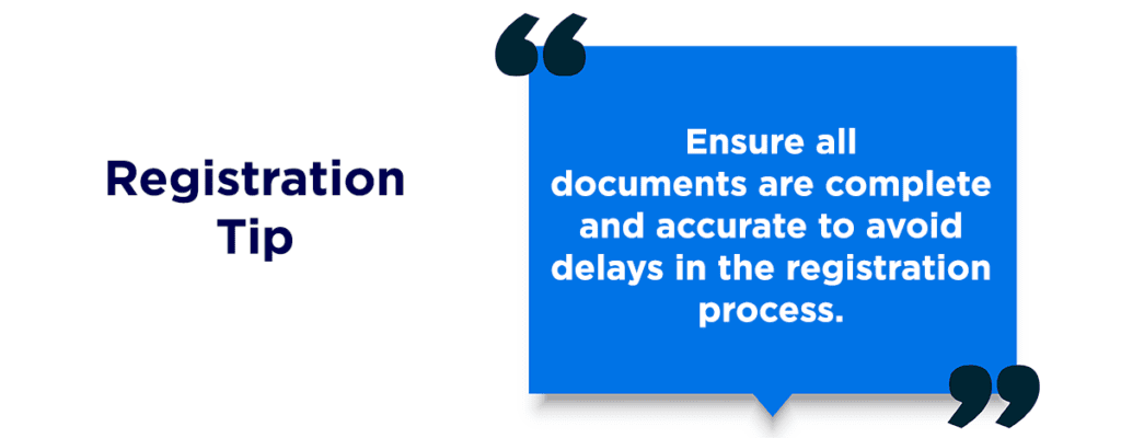 Registration Tip