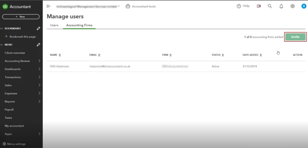 Confirm acceptance - Quickbooks