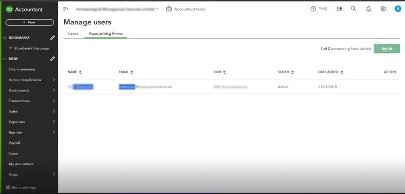 manage users - Quickbooks